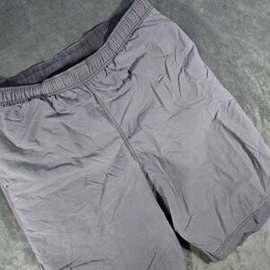 Lands' End Swim Trunks Lined Elastic Waist Quick Dry Shorts Gray M‎